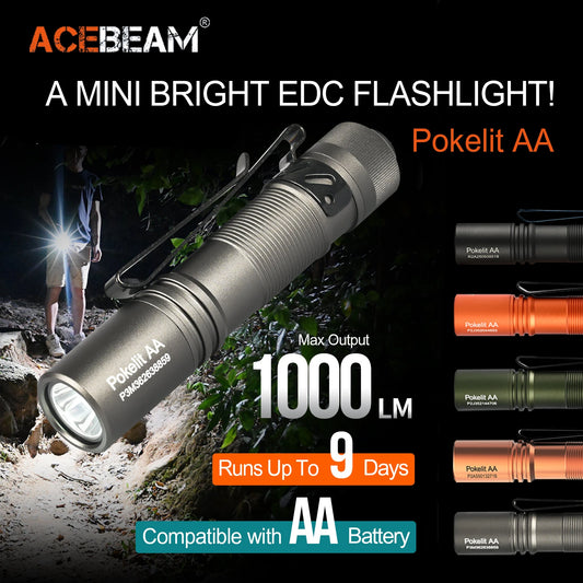 ACEBEAM Pokelit AA 1000LM USB-C Pocket Flashlight, IP68