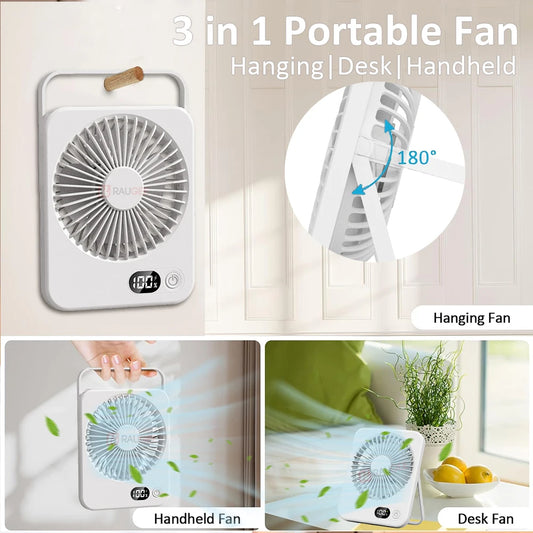 Portable Rechargeable Foldable Desk Fan