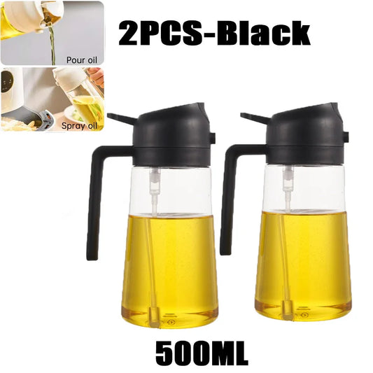 Refillable Oil Sprayer Bottle 200/300/500ml with Brush