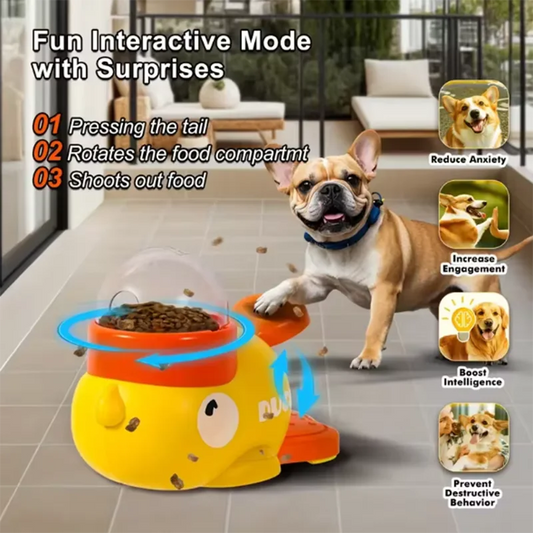 Interactive Duck Puzzle Feeder | Pet Food Dispenser for Dogs & Cats