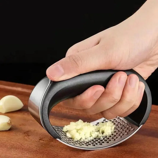 Stainless Steel Garlic Press – Manual Mincer & Kitchen Tool