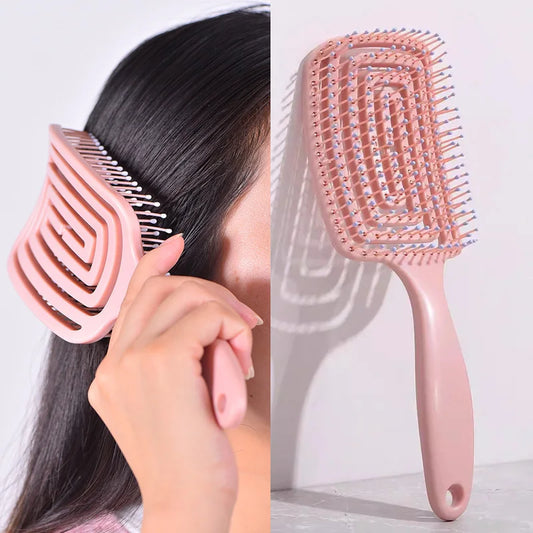 Elastic Massage Hair Brush – Detangling & Fast-Drying Comb
