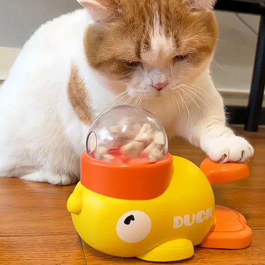 Interactive Duck Puzzle Feeder | Pet Food Dispenser for Dogs & Cats