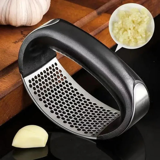 Stainless Steel Garlic Press – Manual Mincer & Kitchen Tool